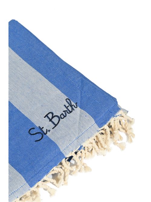 Telo mare Fouta in spugna di cotone a righe Blu Mc2 Saint Barth | FOUT00807707L